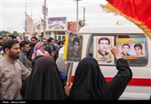 تشییع پیکر مطهر 2 شهید دوران دفاع مقدس در لامرد - فارس