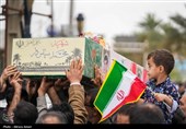 تشییع پیکر مطهر 2 شهید دوران دفاع مقدس در لامرد - فارس