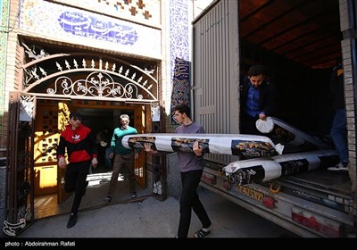 غبار روبی مساجد در آستانه ماه مبارک رمضان - همدان