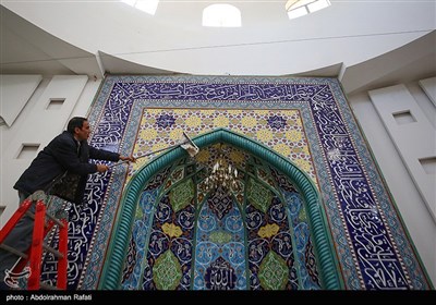 غبار روبی مساجد در آستانه ماه مبارک رمضان - همدان