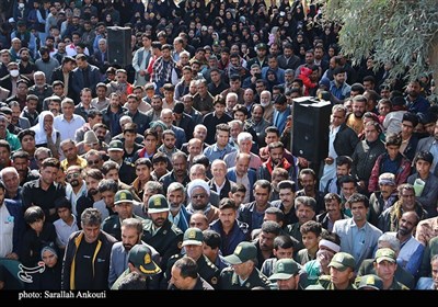 وداع جانسوز و باشکوه مردم ریگان با شهدای نظم و امنیت