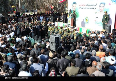 وداع جانسوز و باشکوه مردم ریگان با شهدای نظم و امنیت