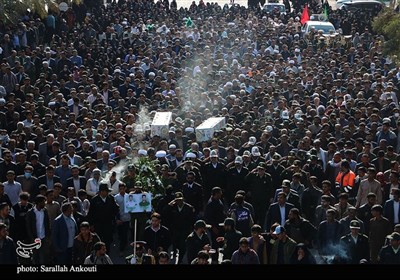 وداع جانسوز و باشکوه مردم ریگان با شهدای نظم و امنیت