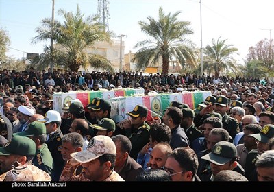 وداع جانسوز و باشکوه مردم ریگان با شهدای نظم و امنیت