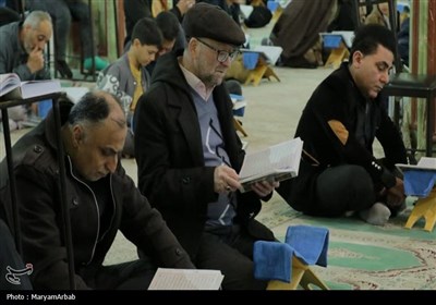 برپایی آیین جزءخوانی حرم هلال بن علی آران و بیدگل