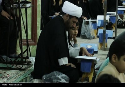 برپایی آیین جزءخوانی حرم هلال بن علی آران و بیدگل