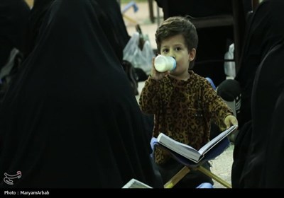 برپایی آیین جزءخوانی حرم هلال بن علی آران و بیدگل