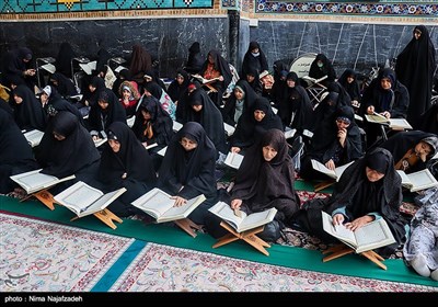 جز خوانی قرآن کریم در حرم مطهر امام رضا (ع)