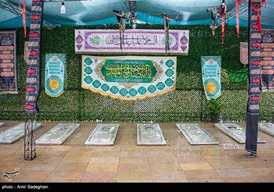 بارش باران در صحن حرم مطهر حضرت شاهچراغ (ع)