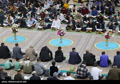مراسم جزخوانی قرآن کریم در حرم حضرت معصومه (ع)