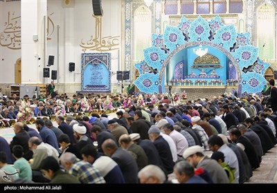 مراسم جزخوانی قرآن کریم در حرم حضرت معصومه (ع)