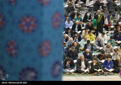 مراسم جزخوانی قرآن کریم در حرم حضرت معصومه (ع)