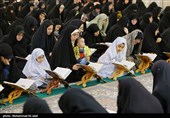 مراسم جزخوانی قرآن کریم در حرم حضرت معصومه (ع)