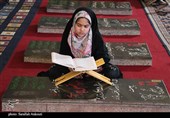 جزء‌خوانی قرآن کریم در جوار سردار دلها در گلزار شهدای کرمان