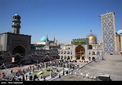 شستشو و تنظیف گنبد رضوی