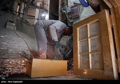 شستشو و تنظیف گنبد رضوی