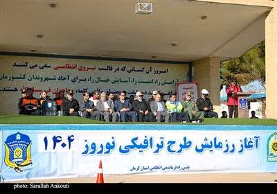 رزمایش طرح ترافیکی نوروز ۱۴۰۴ در کرمان 