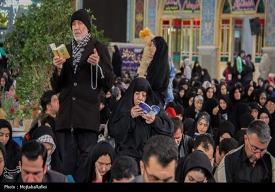 برپایی آیین شب قدر در حرم هلال بن علی