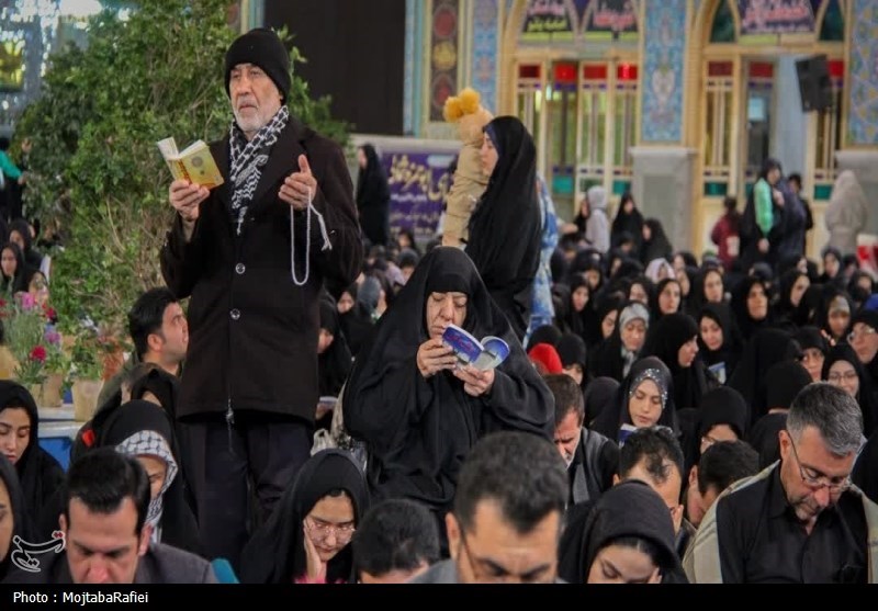 برپایی آیین شب قدر در حرم هلال بن علی+تصویر