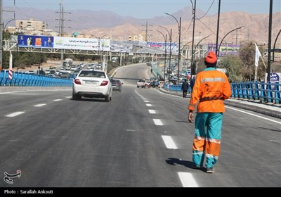 افتتاح تقاطع غیرهمسطح شهید زنگی آبادی کرمان