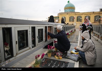 مراسم سال تحویل در گلزار شهدای قزوین