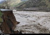 سیل روستای پیوه ژن 65 کیلومتری مشهد