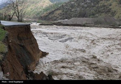 سیل روستای پیوه ژن 65 کیلومتری مشهد
