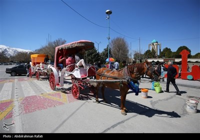 مسافران نوروزی در همدان