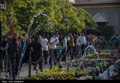 گردشگران نوروزی در مجموعه حافظیه و باغ نارنجستان قوام شیراز