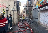 اطفای حریق کارگاه تولیدی در خیابان جمهوری بدون تلفات جانی