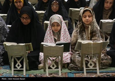 جز خوانی قرآن کریم در مسجد امام حسن عسگری (ع) - قزوین