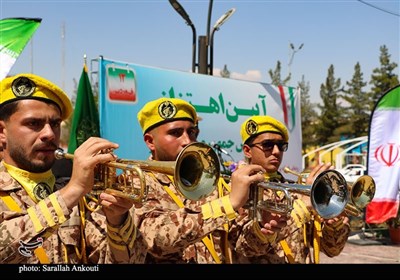 اهتزاز پرچم مقدس جمهوری اسلامی در پایتخت مقاومت جهان اسلام