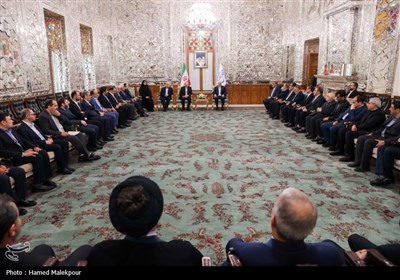 دیدار نوروزی جمعی از مسئولان نظام با رئیس مجلس شورای اسلامی