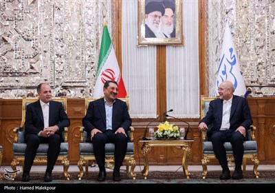 دیدار نوروزی جمعی از مسئولان نظام با رئیس مجلس شورای اسلامی