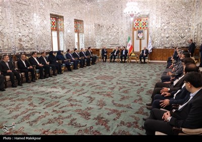 دیدار نوروزی جمعی از مسئولان نظام با رئیس مجلس شورای اسلامی