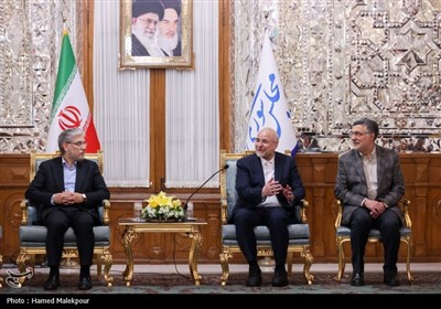دیدار نوروزی جمعی از مسئولان نظام با رئیس مجلس شورای اسلامی
