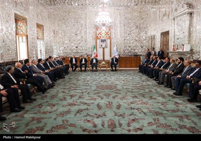 دیدار نوروزی جمعی از مسئولان نظام با رئیس مجلس شورای اسلامی