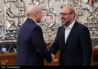 دیدار نوروزی جمعی از مسئولان نظام با رئیس مجلس شورای اسلامی