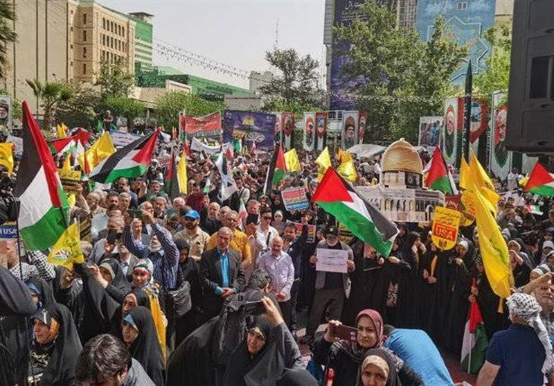 تجمع شعبی فی طهران تندیدا بالإبادة الجماعیة التی یرتکبها الکیان الإسرائیلی فی غزة