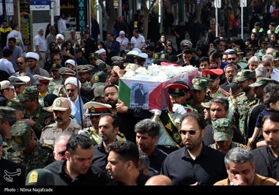 مراسم تشییع پیکر جانباز شهید حبیب ضیایی‌پور