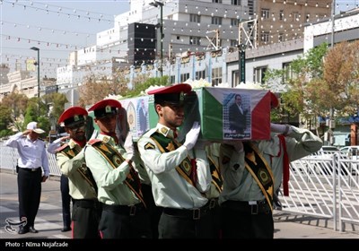 مراسم تشییع پیکر جانباز شهید حبیب ضیایی‌پور