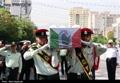 مراسم تشییع پیکر جانباز شهید حبیب ضیایی‌پور