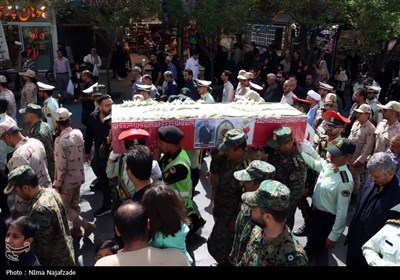 مراسم تشییع پیکر جانباز شهید حبیب ضیایی‌پور