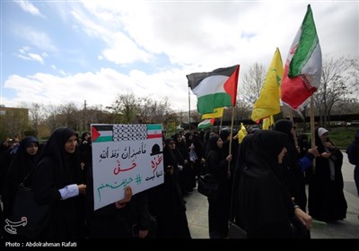 تجمع دانشگاهیان همدان در حمایت از مردم مظلوم غزه