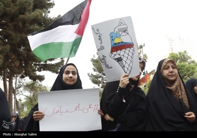 تجمع مردم بجنورد علیه جنایات اسرائیل غاصب