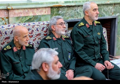دیدار جمعی از فرماندهان نیروهای مسلح با رهبر معظم انقلاب