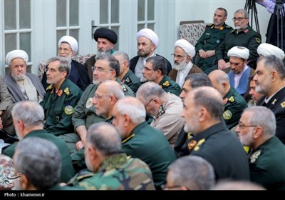 دیدار جمعی از فرماندهان نیروهای مسلح با رهبر معظم انقلاب