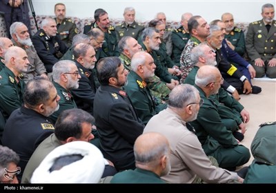 دیدار جمعی از فرماندهان نیروهای مسلح با رهبر معظم انقلاب