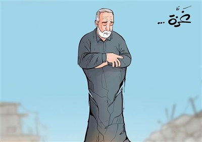 فلسطینی یودع أبناءه الستة الذین ارتقوا بقصف الاحتلال على غزة