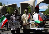 تجمع دانشجویان دانشگاه تهران در حمایت از مردم مظلوم غزه